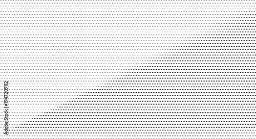 Abstract pattern of dots and lines forming a textured background with a diagonal gradient effect isolated on transparent background, Vector, illustration