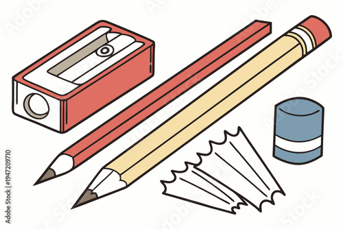 colored pencils   sketch tools vector illustration (1)