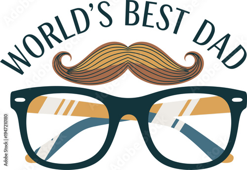 World's best dad fathers day glasses mustache funny gift idea for dad