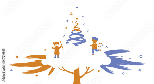 Set of 3 colorful teamwork icons vector