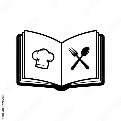 Cooking web icons in line style. Frying pan, fork, knife, recipe book, microwave, collection. Vector illustration.