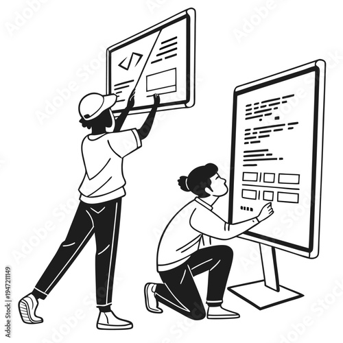 coding screens silhouette black and white vector i (1)(1)