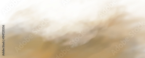 Yellow smoke clouds with sparks flying in air. Vector realistic illustration of transparent mist rising above fire, fiery heat rising up with cinder particles, burning flame haze overlay effect