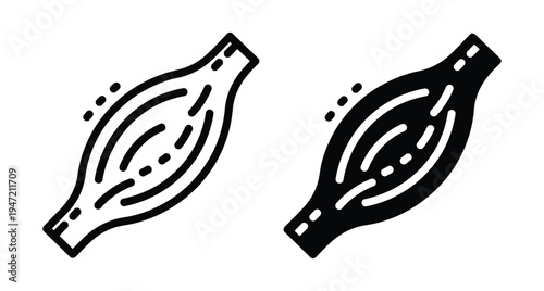 Muscle icon set representing human anatomy fiber structure for fitness health medical biology sports science and physical therapy graphic design