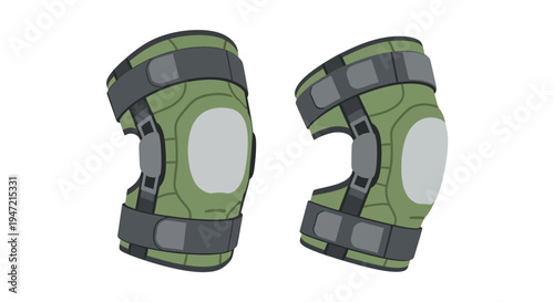 Protective Knee Pads for Sports and Activities, Isolated on White