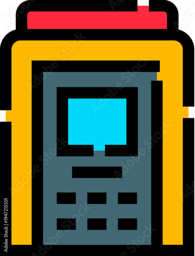 Automated teller machine icon providing modern financial services, representing banking technology, cash transactions, and digital payment systems for quick access to money