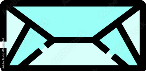 Closed email envelope icon symbolizing digital message exchange, online communication, and modern correspondence in a blue color scheme for web interfaces and applications