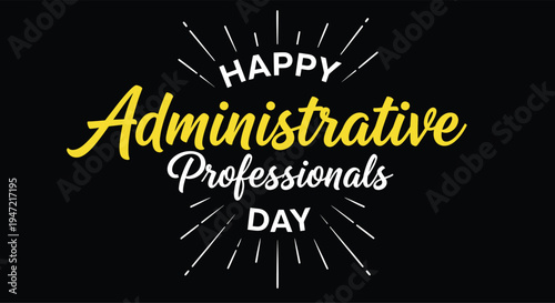 Administrative professionals day celebration greeting card