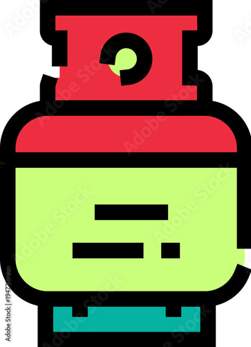 Gas cylinder icon illustrating liquefied petroleum gas - lpg - container used for fuel, cooking, and industrial applications, symbolizing energy supply and storage
