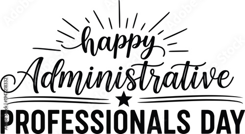 Administrative professionals day greeting card or poster design