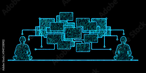 Collaborative collective intelligence network with shared artificial intelligence data mesh and digital knowledge exchange