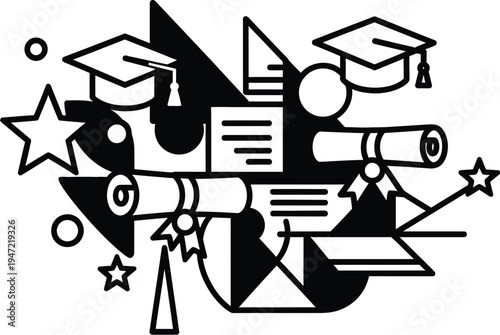 Graduation celebration academic achievements and commencement success