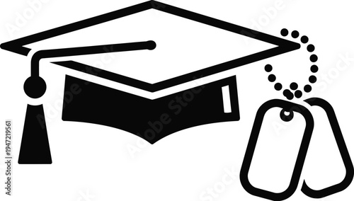 Graduation cap and diploma celebrating academic achievement