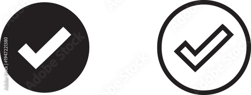 Check mark symbols verified icons for approval and confirmation