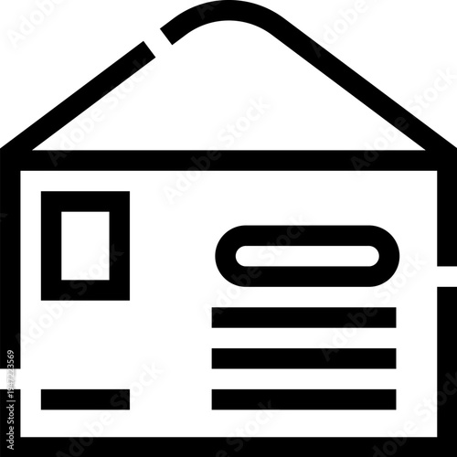 Envelope icon illustrating direct mail, postal service, sending messages, and digital email communication, representing messaging, notification, and delivery concepts