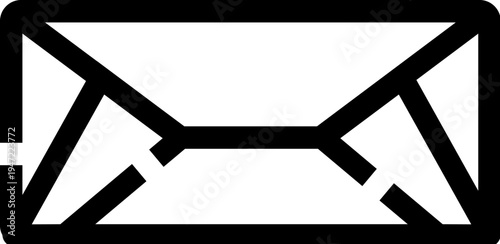 Closed mail envelope line icon symbolizing incoming messages, email correspondence, newsletters, and general communication for web and mobile interfaces