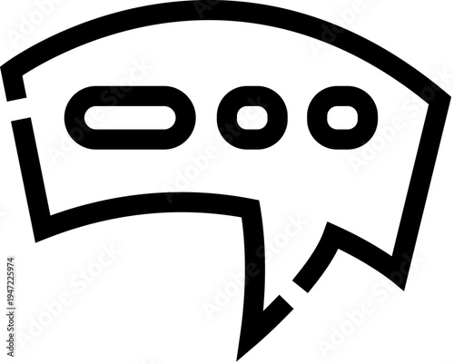 Speech bubble icon visualizing digital communication, online messaging, and interactive chat, widely used for user interface elements, web design, and app development conveying ongoing dialogue