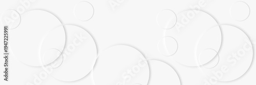 Modern abstract white circle shape background. Elegant circle shape design with shadow. Realistic geometric shape texture. poster, creative, illustration