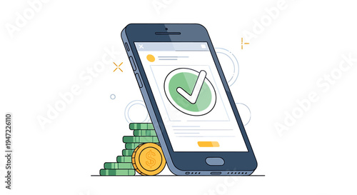 Digital Finance Management, Urban Setting, Illustration, Technology, Vibrant Environment, Direct Perspective