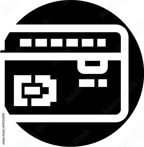 Debitcredit card icon symbolizing cashless payments, secure digital transactions and modern banking for apps, web, ecommerce, contactless payments, finance and commerce interfaces