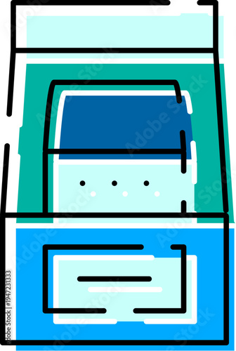 Automated kiosk providing self service functionality for customers, displaying information and facilitating transactions with a clear terminal screen and accessible card reader