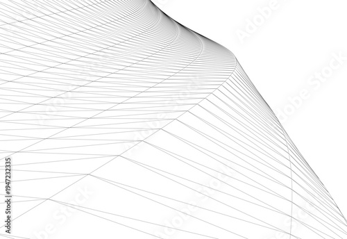 Abstract architectural building vector 3d illustration