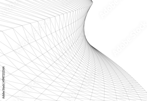 Abstract architectural building vector 3d illustration