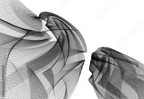 Abstract architectural building vector 3d illustration