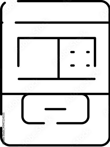 Automated teller machine icon representing convenient, secure banking services for cash withdrawals, deposits and digital transactions modern finance access for consumers and businesses