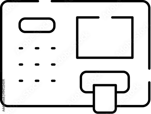 Automated teller machine providing essential banking services, allowing users to withdraw cash, deposit funds, check balances, and perform various financial transactions