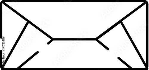 Envelope icon representing global communication, correspondence, message exchange, notification, and delivery of electronic or traditional post on a clean white background