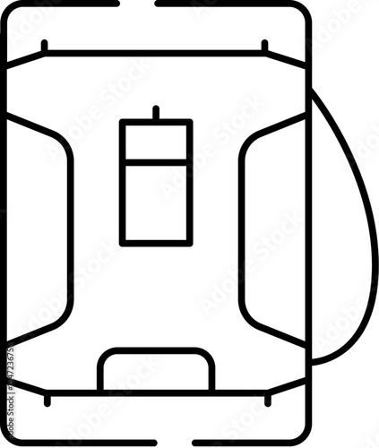 Fuel dispenser icon creating a simple line art illustration representing energy, gasoline, and transportation concepts, ideal for web, app, or infographic design
