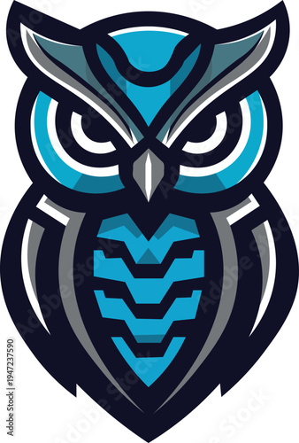 Blue Owl Mascot Logo for Esports and Gaming Team Branding