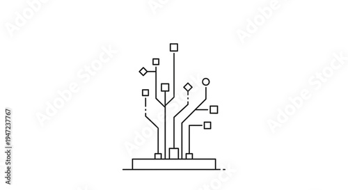 Abstract circuit board pattern, digital technology concept, network connections, innovation