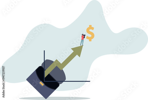 Financial growth and profit development to rise money.Finance earnings improvement with successful results and upward statistics.person's life situation and his activities.