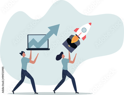 Productivity and effective work with results development .Successful profit raising and business boost with earnings .person's life situation and his activities.