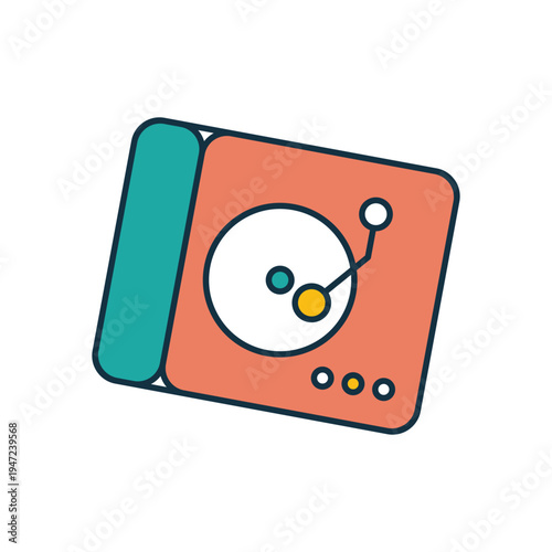 DJ Turntable vector icon