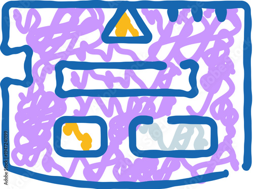 Web page interface appearing with a glitching effect and scrambled content, representing loading issues, connection problems, and dysfunctional online browsing experiences