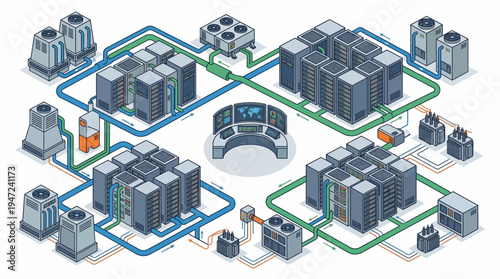 Industrial infrastructure and pipeline network system.