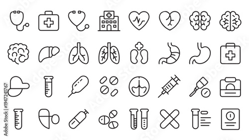 Medical and healthcare icons