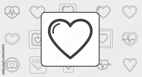 Heart Icon Symbol Love Sign.