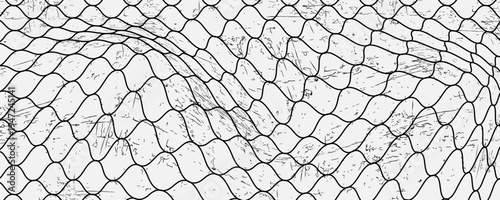 Curved net pattern. Seamless design for sportswear or equipment like soccer goals, volleyball nets, basketball hoops, hockey nets, and athletic gear.