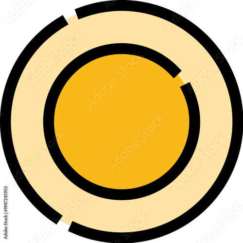 Shiny golden coin icon vector symbolizing money, wealth and finance simple flat design for banking, investment, savings, economy, digital payments and financial success