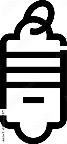 Minimalist pendant jewelry outline icon with clean linear lines, representing accessories, gifts, and personal adornment in a sleek, modern vector style for web and print use