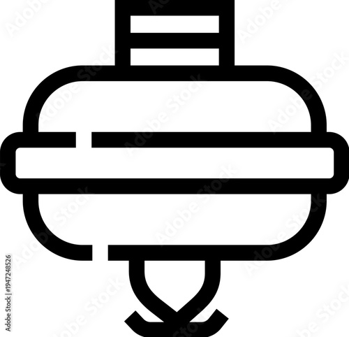 Syringe filter icon outlining essential laboratory equipment for various scientific and medical processes, enabling efficient membrane filtration in research and healthcare settings