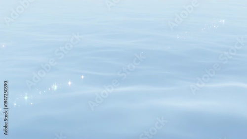 Abstract ethereal blue water surface with subtle reflections and sparkling highlights