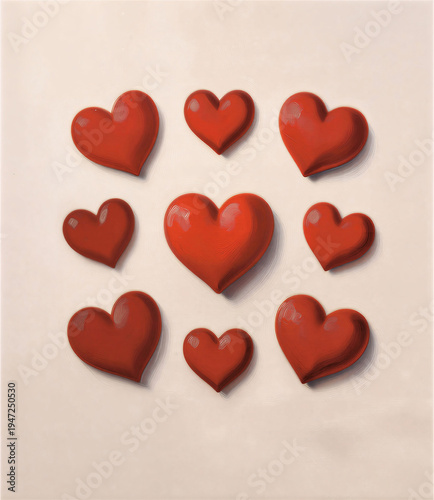 red heart, love, valentine's day, artificial intelligence generator, AI, neural network image. background for the design