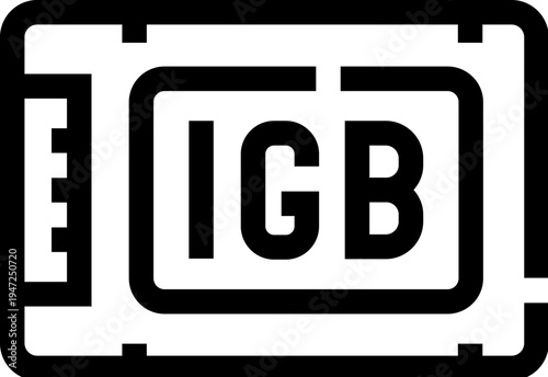 Ssd solid state drive displaying 1gb of storage capacity, representing computer hardware, digital memory, and technology for electronic data transmission