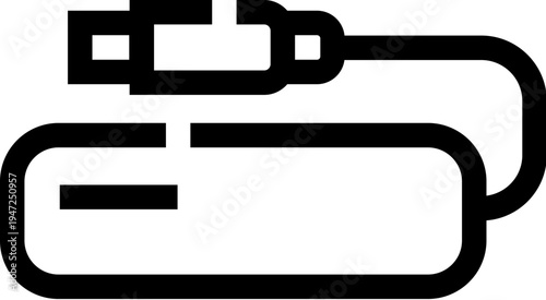 Portable power bank with a connected usb cable providing essential battery backup for electronic devices, illustrating ubiquitous mobile charging and power solutions