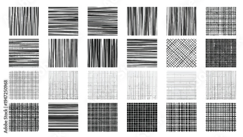 Abstract patterns and textures in monochrome visual compositions Vector